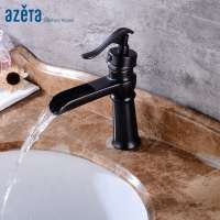 Waterfall Single Lever Brass Wash Basin ORB Bathroom Black Faucet