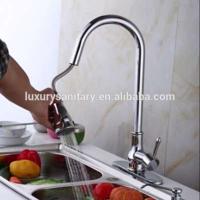 USA Canada Mexico Israel style brass pull out spray chrome kitchen sink faucet mixer tap with 10 years guarantee