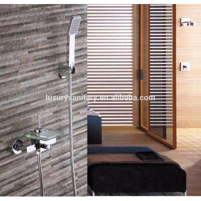 high quality 10 years guarantee brass glass waterfall Bath & Shower Faucets sets