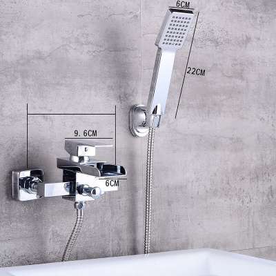 high quality luxury brass waterfall bathtub faucet shower sets